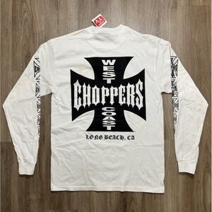 Vintage Y2K West Coast Choppers As Seen On TV White Long Sleeve Shirt Size M
